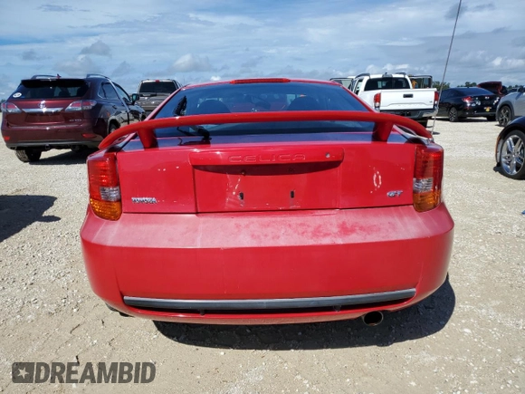 2000 Toyota Celica GT with VIN JTDDR32T0Y0061960, listed as a Copart auction lot 73967584 with 0 mi miles and Salvage Title. Bid and sale history available at carsss.com. Image 6.