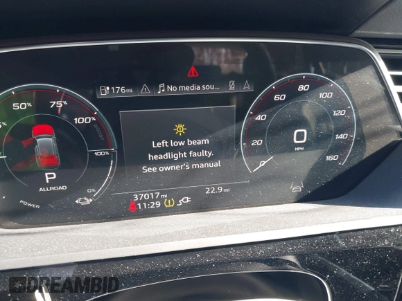 2021 Audi e-tron Premium Plus with VIN WA1LAAGE3MB005876, listed as a IAAI auction lot 41301875 with 37,017 mi miles and . Bid and sale history available at DreamBid. Image 7.