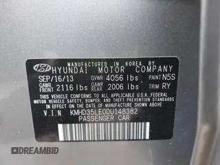 2013 Hyundai Elantra GT with VIN KMHD35LE0DU148382, listed as a IAAI auction lot 41898768 with 77,673 mi miles. Bid and sale history available at carsss.com. Image 9.
