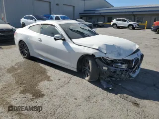 2024 BMW 4 Series 430i z VIN WBA53AP02RCP00331, wystawiony jako Copart lot #80591694 z przebiegiem 3 981 mil mil oraz Szkoda całkowita • Salvage title. Historia ofert i sprzedaży dostępna na DreamBid. Obrazek 4.