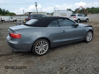 2012 Audi A5 Premium z VIN WAUAFAFH3CN006899, wystawiony jako Copart lot #58744335 z przebiegiem Nie podano mil oraz Szkoda całkowita • Salvage title. Historia ofert i sprzedaży dostępna na DreamBid. Obrazek 3.