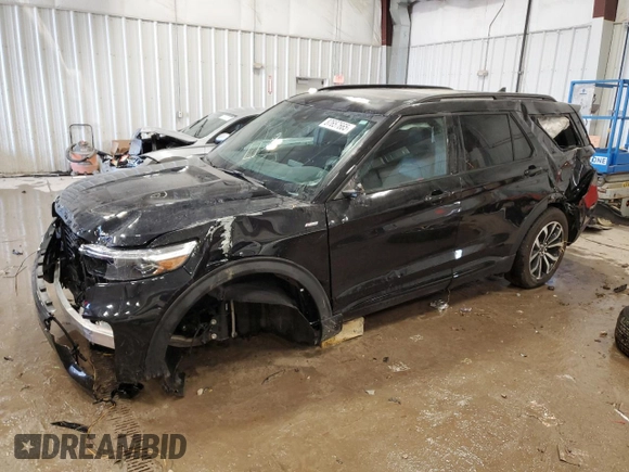 2023 Ford Explorer ST-Line z VIN 1FMSK8KH4PGC23174, wystawiony jako Copart lot #87657665 z przebiegiem 21 082 mil mil oraz Szkoda całkowita • Salvage title. Historia ofert i sprzedaży dostępna na DreamBid. Obrazek 1.