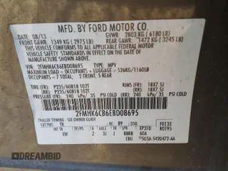 2014 Ford Flex SEL with VIN 2FMHK6C86EBD08695, listed as a Copart auction lot 51060905 with 198,050 mi miles and Salvage Title. Bid and sale history available at carsss.com. Image 13.