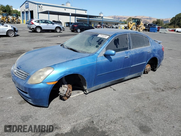 2003 Infiniti G35 w/Leather with VIN JNKCV51E43M304708, listed as a Copart auction lot 72545204 with 197,480 mi miles and Salvage Title. Bid and sale history available at DreamBid. Image 1.