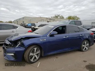 2019 Kia Optima S with VIN 5XXGT4L35KG373202, listed as a Copart auction lot 46605054 with 118,957 mi miles and Salvage Title. Bid and sale history available at carsss.com. Image 1.