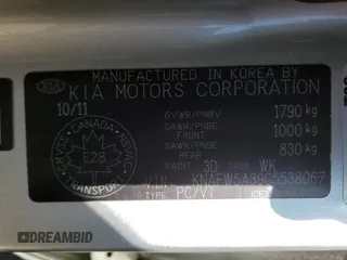 2012 Kia Forte SX с VIN KNAFW5A39C5538067, выставлен на аукционе Copart как лот 57612764 с пробегом 225 120 миль миль и Списание • Salvage title. История ставок и продаж доступна на DreamBid. Изображение 13.