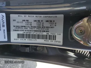 2023 Mazda Mazda3 Hatchback 2.5 Turbo Premium Plus with VIN JM1BPBNY4P1613757, listed as a Copart auction lot 50566655 with 21,829 mi miles and Salvage Title. Bid and sale history available at carsss.com. Image 12.