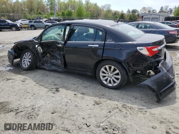 2013 Chrysler 200 Limited with VIN 1C3CCBCG9DN751782, listed as a Copart auction lot 52711945 with Not Provided miles and Salvage Title. Bid and sale history available at DreamBid. Image 2.