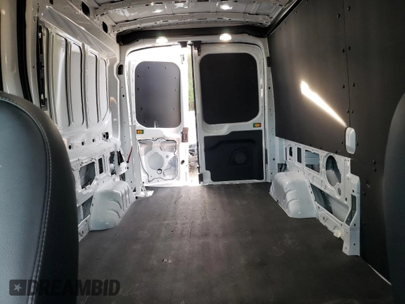 2023 Ford Transit Cargo with VIN 1FTBR1C86PKB77317, listed as a Copart auction lot 45195975 with 15,223 mi miles and Salvage Title. Bid and sale history available at DreamBid. Image 10.