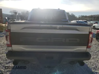 2021 Ford F-150 Raptor with VIN 1FTFW1RG3MFC82314, listed as a Copart auction lot 88801445 with 57,743 mi miles and Salvage Title. Bid and sale history available at carsss.com. Image 6.