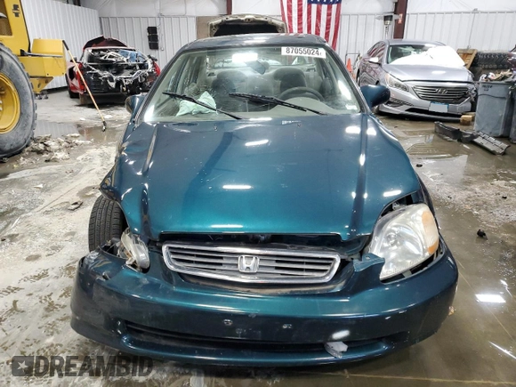 1998 Honda Civic EX with VIN 2HGEJ8642WH539768, listed as a Copart auction lot 87055024 with 126,726 mi miles and Salvage Title. Bid and sale history available at carsss.com. Image 5.