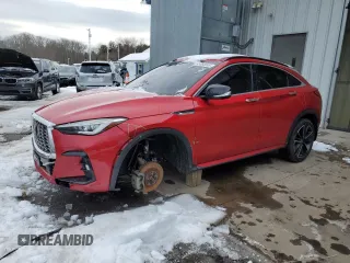 2022 Infiniti QX55 Sensory with VIN 3PCAJ5L36NF100049, listed as a Copart auction lot 45085895 with 75,947 mi miles and Salvage Title. Bid and sale history available at DreamBid. Image 1.