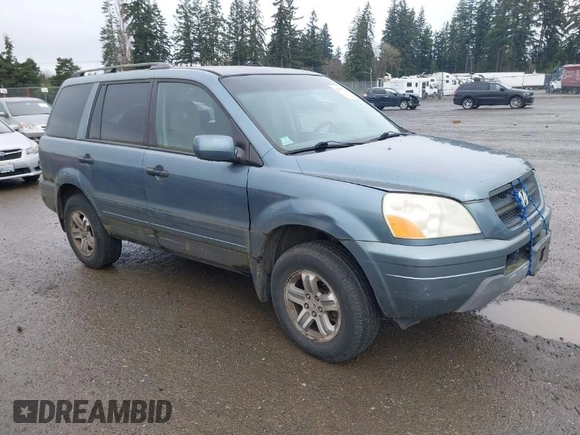 2005 Honda Pilot EX with VIN 2HKYF18465H565524, listed as a IAAI auction lot 41927812 with 218,637 mi miles. Bid and sale history available at carsss.com. Image 1.