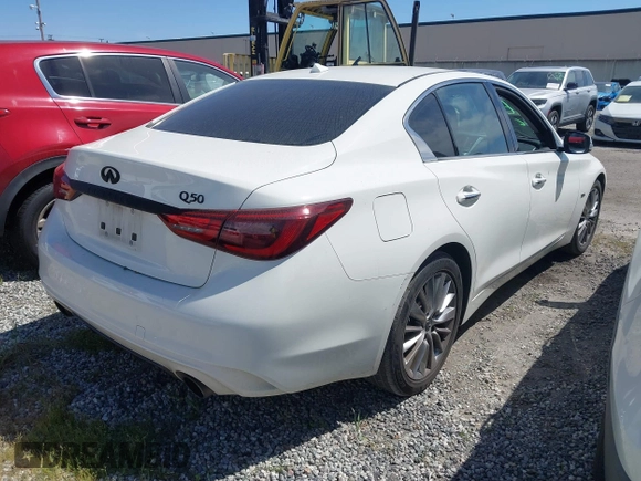 2020 Infiniti Q50 Edition 30 with VIN JN1EV7APXLM202808, listed as a IAAI auction lot 41988781 with 85,233 mi miles and . Bid and sale history available at DreamBid. Image 4.