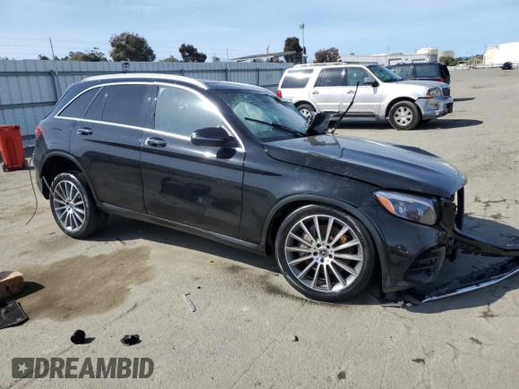 2019 Mercedes-Benz GLC with VIN WDC0G4KB8KV137513, listed as a Copart auction lot 49992365 with 0 mi miles and Salvage Title. Bid and sale history available at carsss.com. Image 4.