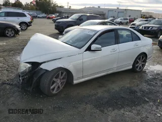 2011 Mercedes-Benz C with VIN WDDGF5EB8BR179994, listed as a Copart auction lot 87681515 with 127,938 mi miles and Salvage Title. Bid and sale history available at carsss.com. Image 1.