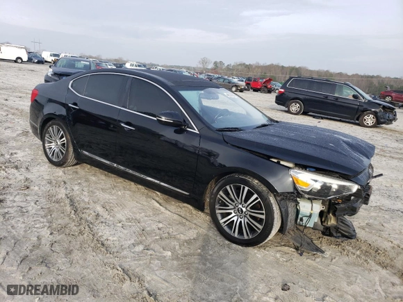 2014 Kia Cadenza Premium with VIN KNALN4D70E5152624, listed as a Copart auction lot 45667074 with 59,301 mi miles and Salvage Title. Bid and sale history available at carsss.com. Image 4.