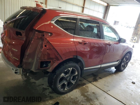 2018 Honda CR-V Touring with VIN 5J6RW2H92JL035850, listed as a Copart auction lot 62486175 with 74,612 mi miles and Salvage title. Bid and sale history available at DreamBid. Image 3.