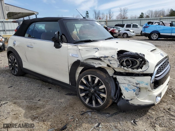 2019 MINI Convertible Cooper S with VIN WMWWG9C51K3E39856, listed as a Copart auction lot 50125435 with 41,040 mi miles and Salvage Title. Bid and sale history available at carsss.com. Image 4.
