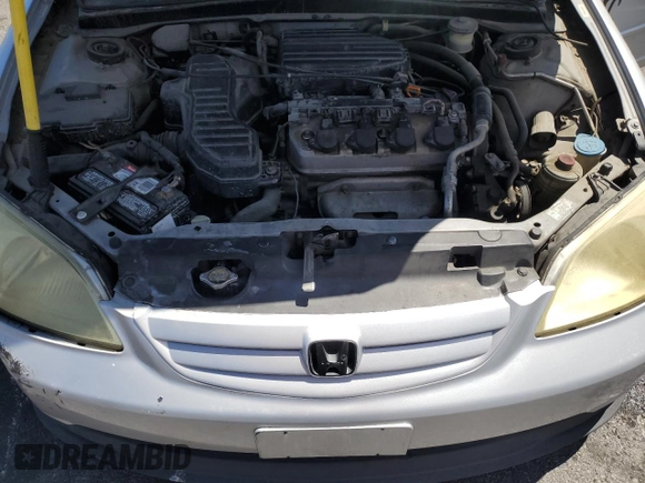 2001 Honda Civic LX z VIN 2HGES16521H519977, wystawiony jako Copart lot #55177585 z przebiegiem 152 993 mil mil oraz Czysty tytuł • Clean title. Historia ofert i sprzedaży dostępna na DreamBid. Obrazek 11.