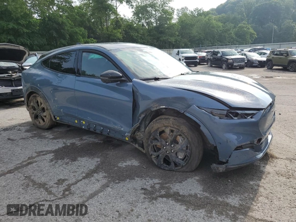 2024 Ford Mustang Mach-E Select with VIN 3FMTK1R42RMA21117, listed as a Copart auction lot 60095535 with 5,105 mi miles and Salvage title. Bid and sale history available at DreamBid. Image 4.