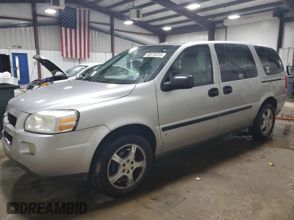 2008 Chevrolet Uplander LS z VIN 1GNDV23148D201091, wystawiony jako Copart lot #58570015 z przebiegiem 126 547 mil mil oraz Szkoda całkowita • Salvage title. Historia ofert i sprzedaży dostępna na DreamBid. Obrazek 1.