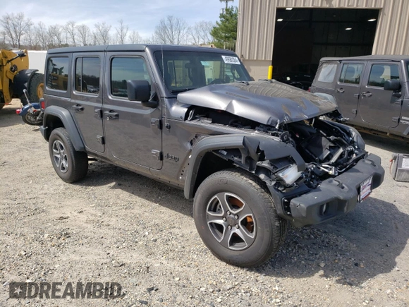 2022 Jeep Wrangler Unlimited Willys Sport with VIN 1C4HJXDM8NW276565, listed as a Copart auction lot 49680384 with Not provided miles and Salvage title. Bid and sale history available at DreamBid. Image 4.