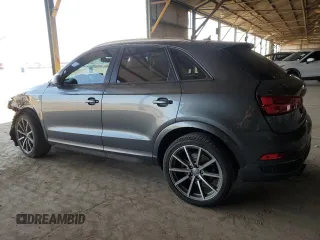 2018 Audi Q3 Premium with VIN WA1ECCFS8JR021306, listed as a Copart auction lot 60091415 with 100,604 mi miles and Salvage title. Bid and sale history available at DreamBid. Image 2.