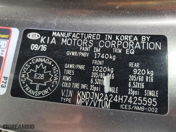 2017 Kia Soul with VIN KNDJN2A24H7425595, listed as a Copart auction lot 49768615 with 73,545 mi miles and Clean Title. Bid and sale history available at carsss.com. Image 12.