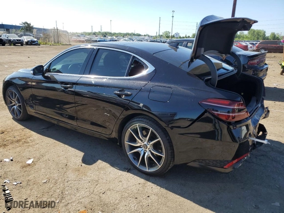 2022 Genesis G70 2.0T with VIN KMTG34TA6NU102387, listed as a Copart auction lot 57135504 with 15,769 mi miles and Salvage Title. Bid and sale history available at carsss.com. Image 2.