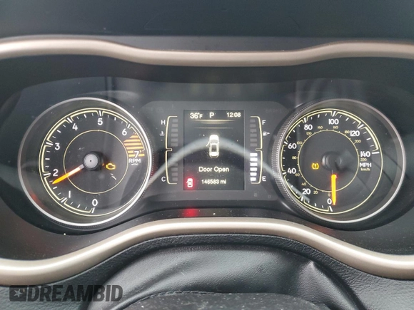 2017 Jeep Cherokee Latitude with VIN 1C4PJMCB8HW657993, listed as a Copart auction lot 88094025 with 146,583 mi miles and Salvage Title. Bid and sale history available at DreamBid. Image 9.