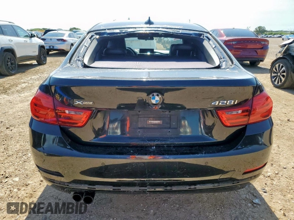 2015 BMW 4 Series 428i xDrive with VIN WBA4C9C58FG135373, listed as a Copart auction lot 58545155 with 122,732 mi miles and Salvage title. Bid and sale history available at DreamBid. Image 6.