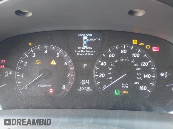 2007 Lexus LS 460 с VIN JTHBL46F375025263, выставлен на аукционе IAAI как лот 42372108 с пробегом 172 558 миль миль и . История ставок и продаж доступна на DreamBid. Изображение 7.