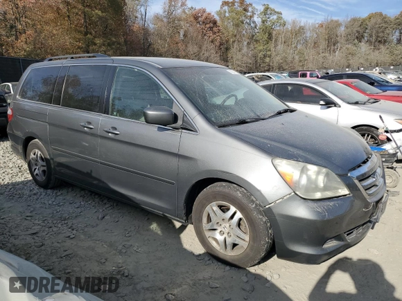 2007 Honda Odyssey EX with VIN 5FNRL38497B412212, listed as a Copart auction lot 45375695 with 216,211 mi miles and Non Repairable. Bid and sale history available at carsss.com. Image 4.