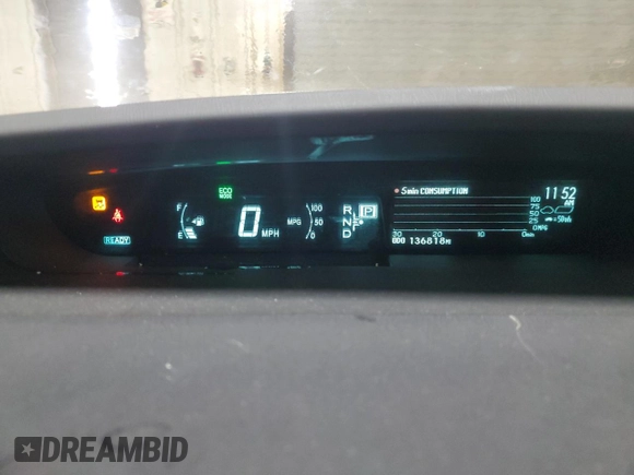2014 Toyota Prius Four with VIN JTDKN3DU2E1757430, listed as a Copart auction lot 49636195 with 136,818 mi miles and Salvage Title. Bid and sale history available at carsss.com. Image 9.