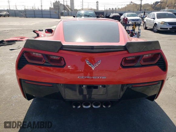 2017 Chevrolet Corvette 1LT with VIN 1G1YB2D7XH5101361, listed as a Copart auction lot 72974154 with 0 mi miles and Salvage Title. Bid and sale history available at carsss.com. Image 6.