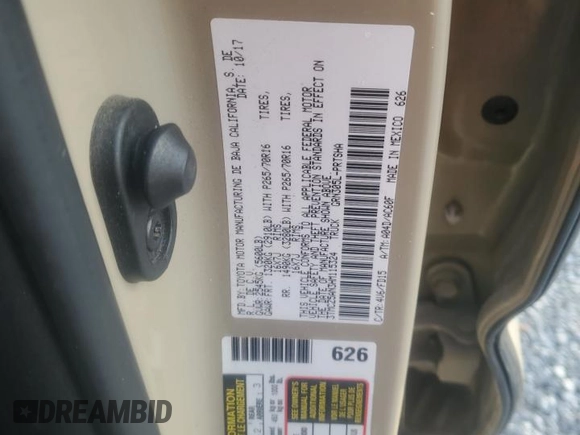 2017 Toyota Tacoma SR5 with VIN 3TMCZ5AN3HM115324, listed as a Copart auction lot 42344645 with 129,697 mi miles and Salvage Title. Bid and sale history available at carsss.com. Image 12.