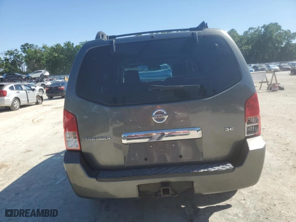 2005 Nissan Pathfinder LE with VIN 5N1AR18W85C766052, listed as a Copart auction lot 52217315 with 178,456 mi miles and Clean Title. Bid and sale history available at carsss.com. Image 6.