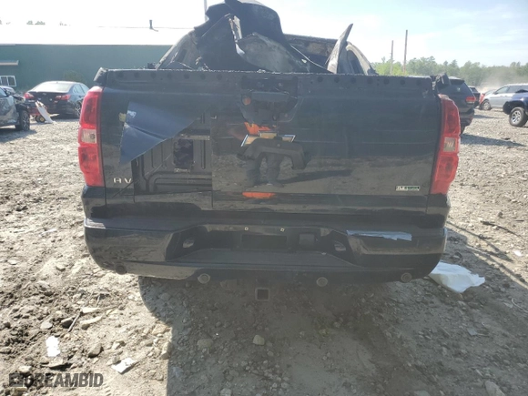 2010 Chevrolet Avalanche LTZ with VIN 3GNVKGE01AG291940, listed as a Copart auction lot 57617474 with 0 mi miles and Salvage Title. Bid and sale history available at carsss.com. Image 6.