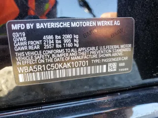 2019 BMW 3 Series 330i with VIN WBA5R1C50KAK10701, listed as a Copart auction lot 83441694 with 69,076 mi miles and Salvage Title. Bid and sale history available at carsss.com. Image 14.