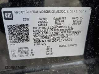 2023 Chevrolet Equinox LS z VIN 3GNAXHEG0PL176524, wystawiony jako Copart lot #54242795 z przebiegiem 26 915 mil mil oraz Szkoda całkowita • Salvage title. Historia ofert i sprzedaży dostępna na DreamBid. Obrazek 13.