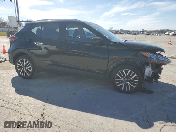2021 Nissan Kicks SV with VIN 3N1CP5CV1ML527196, listed as a Copart auction lot 49551215 with 76,430 mi miles and Salvage Title. Bid and sale history available at carsss.com. Image 4.