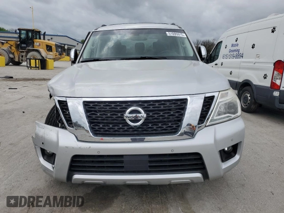 2017 Nissan Armada SL with VIN JN8AY2ND6H9011388, listed as a Copart auction lot 51095915 with 44,735 mi miles and Salvage Title. Bid and sale history available at carsss.com. Image 5.