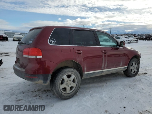 2005 Volkswagen Touareg with VIN WVGZG77L95D082012, listed as a Copart auction lot 87481944 with Not provided miles and Clean title. Bid and sale history available at DreamBid. Image 3.