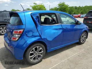 2020 Chevrolet Sonic LT with VIN 1G1JD6SB6L4109157, listed as a Copart auction lot 54716795 with 90,876 mi miles and Salvage title. Bid and sale history available at DreamBid. Image 3.
