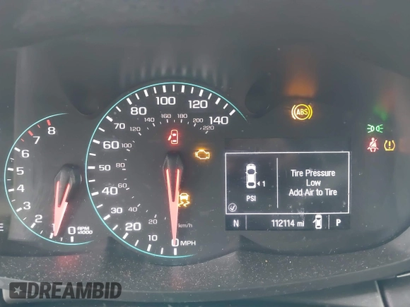 2019 Chevrolet Trax LS with VIN 3GNCJNSB9KL184972, listed as a IAAI auction lot 41724874 with 112,114 mi miles. Bid and sale history available at carsss.com. Image 7.
