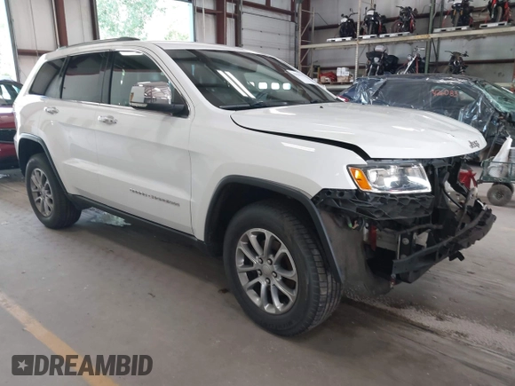 2016 Jeep Grand Cherokee Limited with VIN 1C4RJFBG2GC490483, listed as a IAAI auction lot 42596513 with 113,937 mi miles and . Bid and sale history available at DreamBid. Image 1.