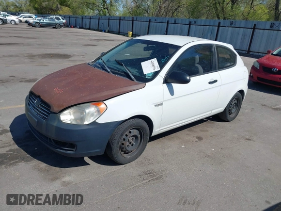 2008 Hyundai Accent GS with VIN KMHCM36CX8U073896, listed as a IAAI auction lot 42088516 with 182,092 mi miles. Bid and sale history available at carsss.com. Image 2.