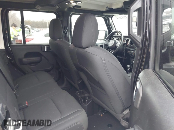 2022 Jeep Wrangler Unlimited Willys Sport with VIN 1C4HJXDN3NW132771, listed as a IAAI auction lot 41052274 with 33,302 mi miles and . Bid and sale history available at DreamBid. Image 8.