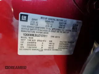 2018 GMC Acadia SLT with VIN 1GKKNMLS0JZ107811, listed as a Copart auction lot 72586874 with Not provided miles and Non repairable. Bid and sale history available at DreamBid. Image 12.